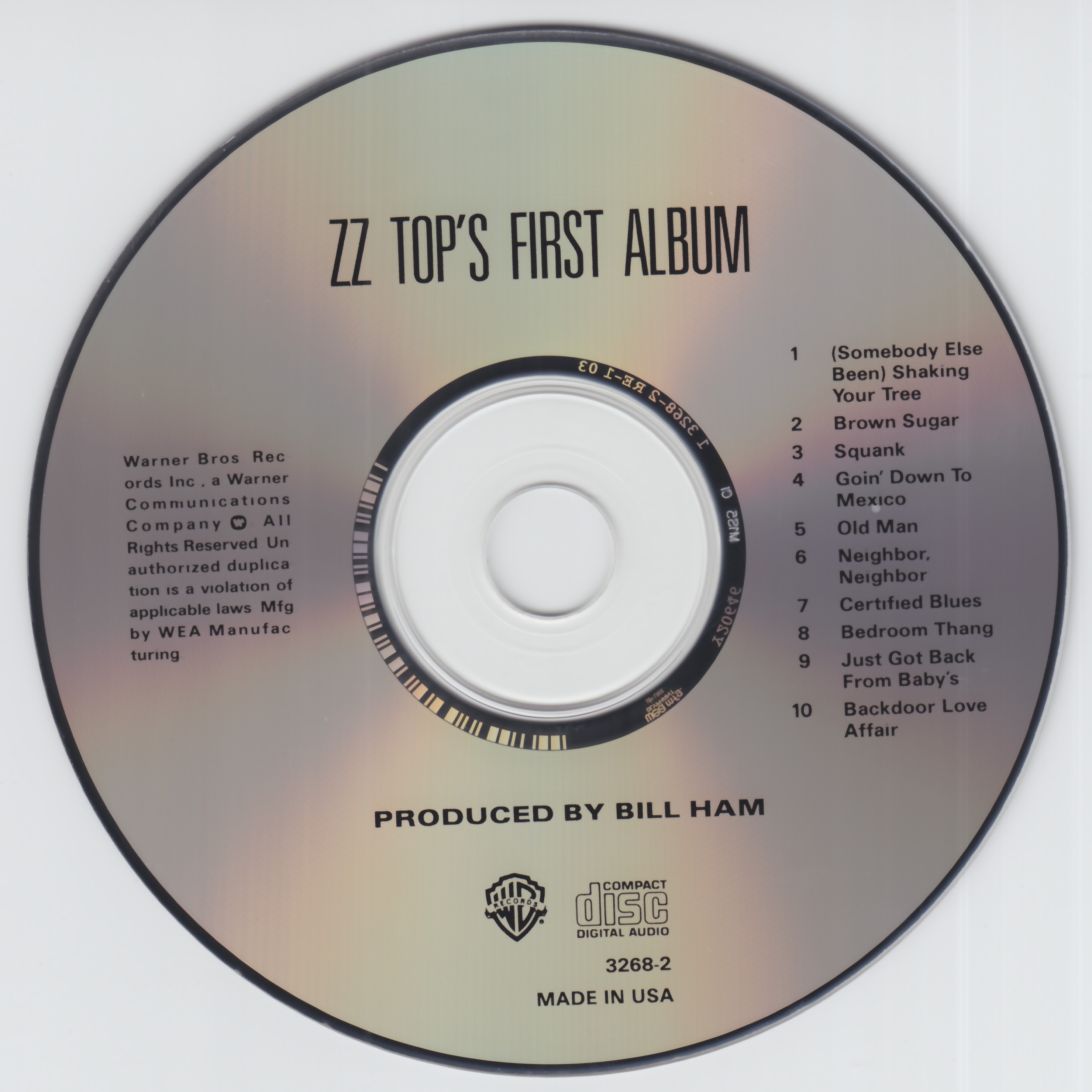 ZZ Top  ZZ Tops First Album : CD US